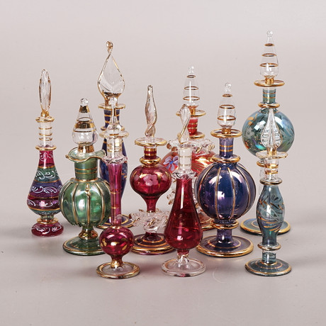 PARFYMFLASKOR, 10 st, glas, Egypten.