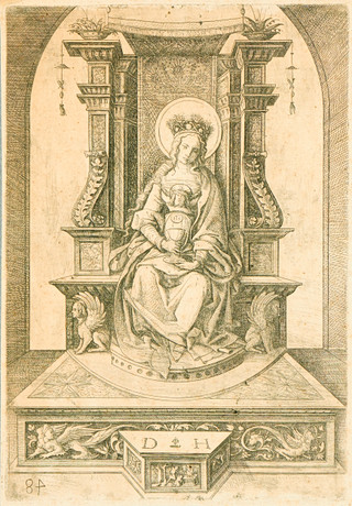 DANIEL HOPFER (C. 1470 – 1536). "Saint Barbara, Enthroned". på auktion hos Uppsala Auktionskammare