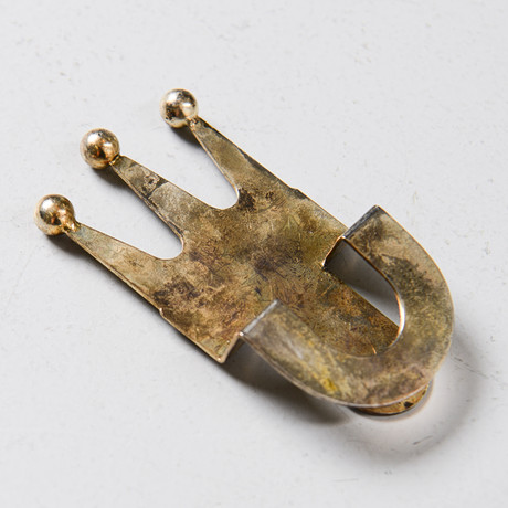 SKEDHÅLLARE, 8 st, "Crown Spoon holder", metall.