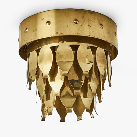 UNO DAHLÉN. plafond, mässing, 1900-talets mitt, Aneta. på auktion hos Crafoord Auktioner Stockholm