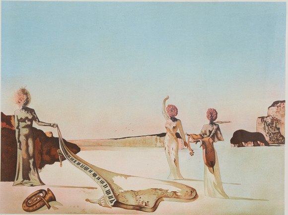 SALVADOR DALÍ. "Femmes aux têtes de fleurs", färglitografi, signerad samt numrerad 251/300. på auktion hos Formstad Auktioner