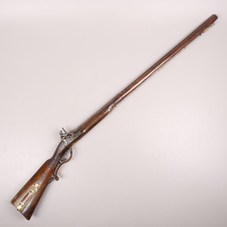 FLINTLÅSGEVÄR, Mathias Dimpfel, Uttendorf, Österrike, 1700-tal., såld på svensk auktion för 3 833 kr