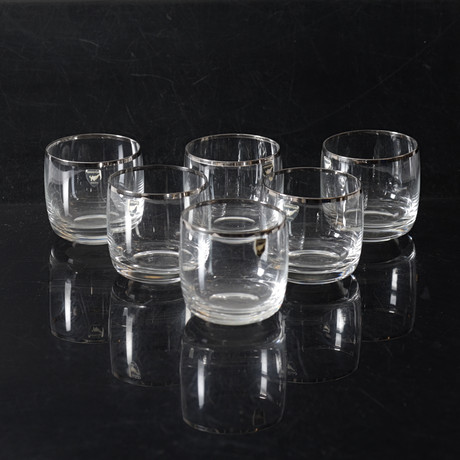 WHISKEYGLAS, 6 st. Orrefors, 1900-tal. på auktion hos Gomér & Andersson Nyköping
