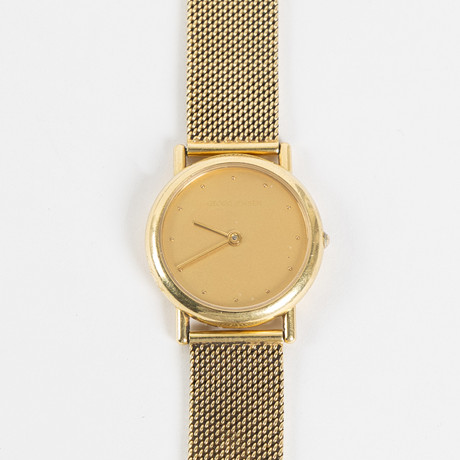 GEORG JENSEN, Design Thorup & Bonderup, armbandsur, 25 mm, 18K guld, 1990-tal. på auktion hos Stockholms Auktionsverk Helsingborg