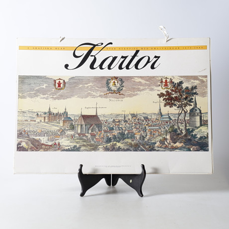 KARTOR/GRAFISKA BLAD, 8 st, över Nyköping, efter äldre förlagor, 1987.