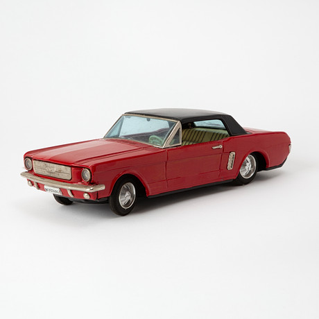 BANDAI. Ford Mustang, friktion, plåt, Japan, 1960-tal.
