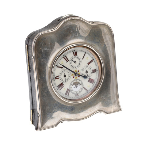 A table clock, model Westminster, moon phase, John Thomas, London