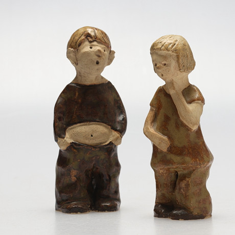 ARNE MÅRYD. Figuriner, 2 st, stengods, Höganäs, signerade.