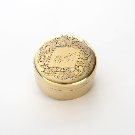 FÖRGYLLD SILVERASK MED LOCK 1858, Petter Gökblad (1815-1866) Göteborg. på auktion hos Auktionsverket Engelholm