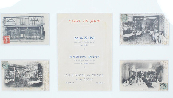 Carte Du Jour, MAXIM's Roof, vykort, Paris.