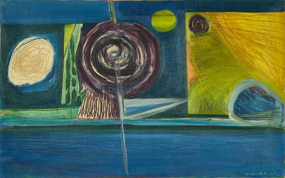 WALTER HOLMSTRÖM (Stockholm 1912-2014 Kumla), "Föremål vid havet", signerad, olja på duk. på auktion hos Crafoord Auktioner Stockholm
