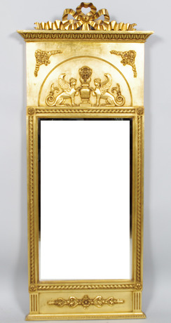 SPEGEL, förgylld, gustaviansk stil, 1900-tal.