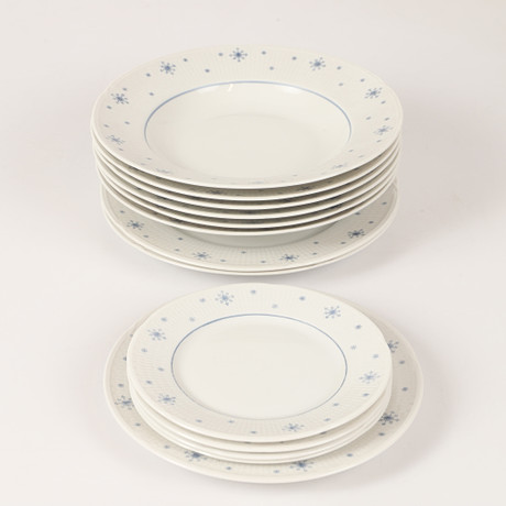 KJELL ENGMAN. tableware, 15 pcs, “Ulla”, glass, Kosta Boda. Glass