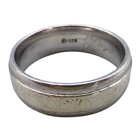 RING I 925 SILVER MED GRAVYR.