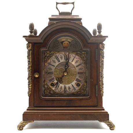 A table clock, model Westminster, moon phase, John Thomas, London