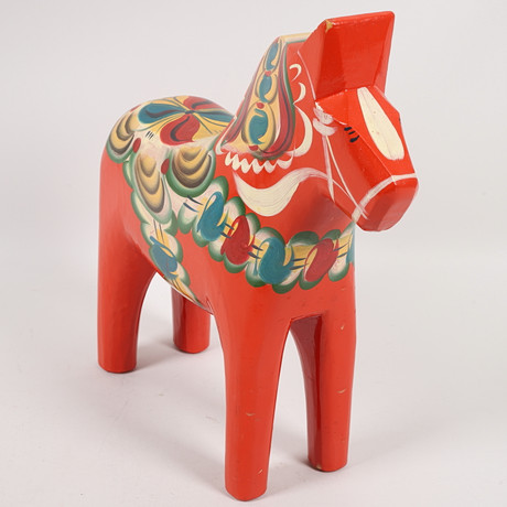 NILS OLSSON. Collection of Dala horses (Dalahäst), Sweden, 1960s