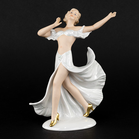 FIGURINE, nude woman, porcelain, Wallendorf, Germany. Ceramics