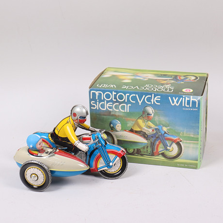 TIPPCO T 686 Motorcycle with sidecar, clockwork, made in Germany