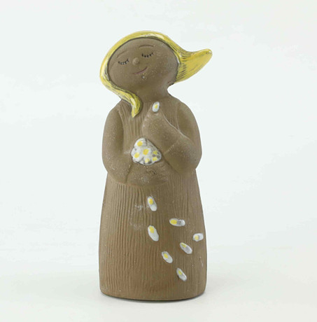 MARI SIMULSSON. Figurin, keramik, "Ina", monogramsignerad, Upsala Ekeby, 1950/60-tal.