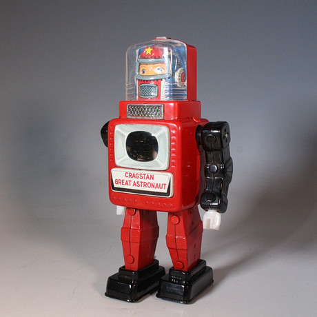 METAL HOUSE. “Space Evil Robot” tin toy, made in Japan, 2000s