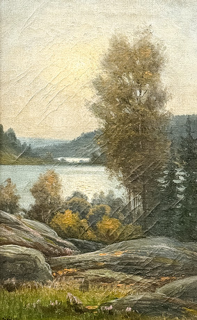 ADOLF SÄFVE. OLJA PÅ DUK, Landskapsmotiv, Signerad. på auktion hos Auktionshuset STO Bohuslän