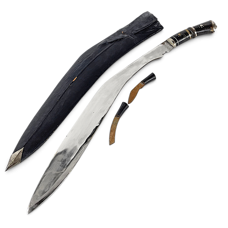 KNIV, s.k. Kukri, Gurkha, Indien. på auktion hos Roslagens Auktionsverk
