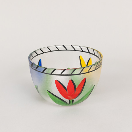ULRICA HYDMAN-VALLIEN. skål, glas, "Tulipa", Kosta Boda, signerad.
