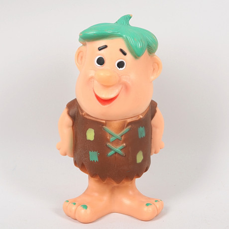 LEKSAKSFIGUR, mjukplast, "Barney", Familjen Flinta, Hanna-Barbera Productions, 1960-tal.