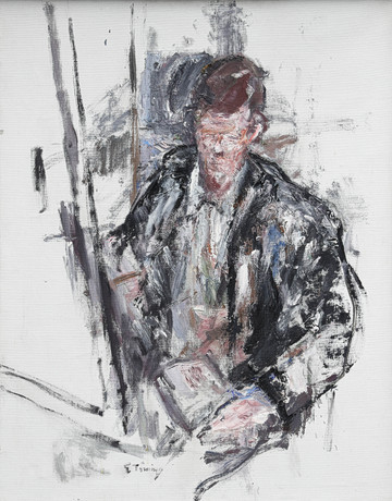 ERIK TÖRNING. olja på duk, läsande man, 107 x 84 cm, signerad E Törning., såld på svensk auktion för 164 kr