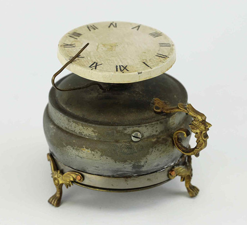 MATTHEW NORMAN. Table clock/travel clock, brass, model 