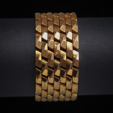 ARMBAND, fantasilänk, 18k, 75,85 gram.