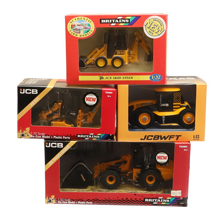 BRITAINS - JCB MODELLER I KARTONG., såld på svensk auktion för 452 kr