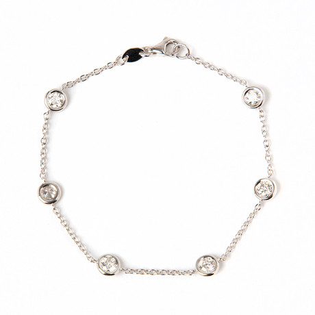 ARMBAND, 18K vitguld med briljantslipade diamanter, totalt ca 1.10 ct. på auktion hos Stockholms Auktionsverk Göteborg