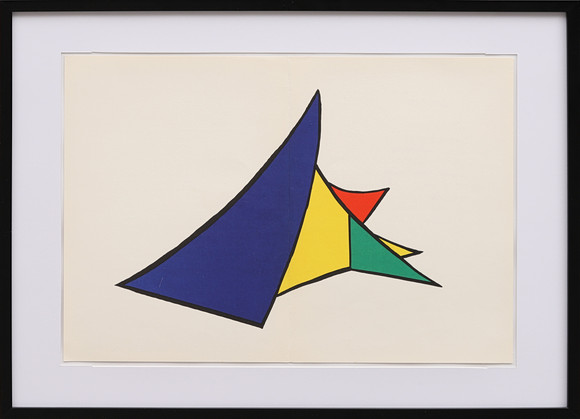 ALEXANDER CALDER. Originallitografi ur Derrière le Miroir nr 141 1963. på auktion hos Crafoord Auktioner Malmö