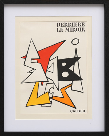 ALEXANDER CALDER. Originallitografi, omslag till Derrière le Miroir nr 141 1963. på auktion hos Crafoord Auktioner Malmö