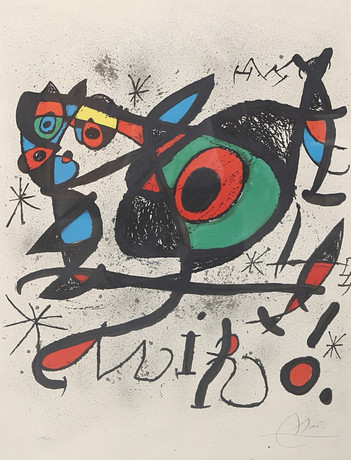 JOAN MIRÓ. färglitografi, signerad, numrerad. på auktion hos Gomér & Andersson Linköping