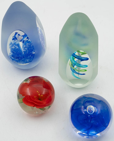 MURANO, paperweight, glass with lion decoration, Venice, Italy. In