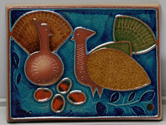 VÄGGPLAKETT, stengods, Josef Simon, Søholm, Danmark.