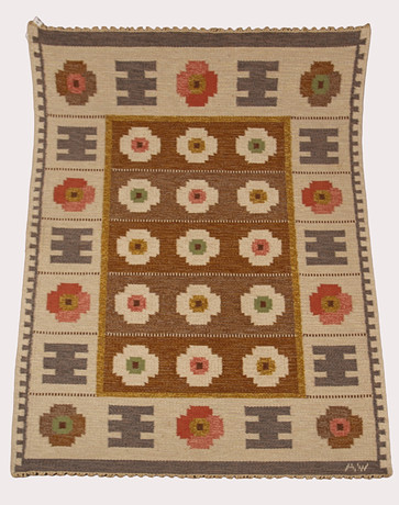 INGEGERD SILOW. Rollteppich, gekennzeichnet mit IS, 202 x 139 cm. Teppiche & Textilien - Teppiche