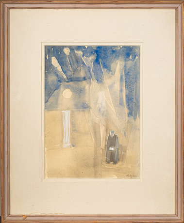 INGVAR HÄLLGREN. Akvarell, Figurmotiv, Signerad.