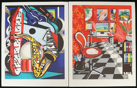 CECILIA B. GRÖNING. litografi, 2 st, signerade. på auktion hos Gomér & Andersson Linköping