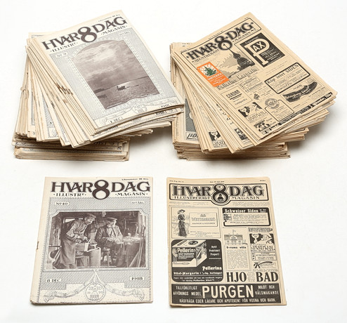 TIDNINGAR, Hvar8Dag, 1910/20-tal. på auktion hos Kalmar Auktionsverk