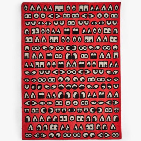 WALTER VAN BEIRENDONCK X IKEA. Matta, Limited Edition 2016, ca 197 x 142 cm. på auktion hos Crafoord Auktioner Stockholm