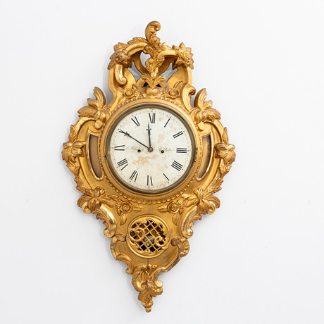 MATS OSCAR HOLMBERG. Väggpendyl, rokokostil, 1800-talets andra hälft. på auktion hos Auktionshuset Kolonn