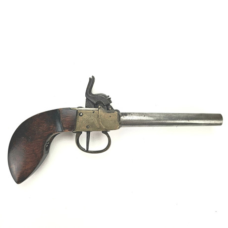 SLAGLÅSPISTOL, dubbelpipig, 1800-tal. på auktion hos Auktionshuset Thörner & Ek