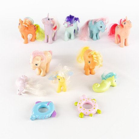 My Little Pony, 10 st, G1, 80-tal, Hasbro. på auktion hos Karljohan Auktioner