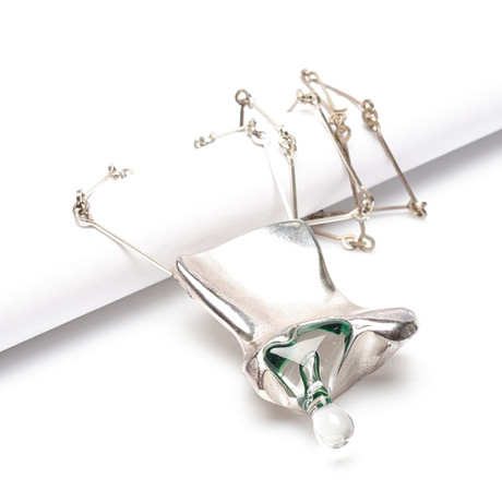 BJÖRN WECKSTRÖM, Collier, "Creature no 5", Silver och akryl, Björn Weckström, Lapponia, Finland. på auktion hos Gomér & Andersson Linköping