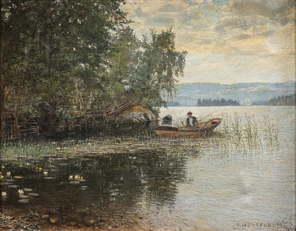 OTTO HESSELBOM. Motiv från Ånimmen, Dalsland.