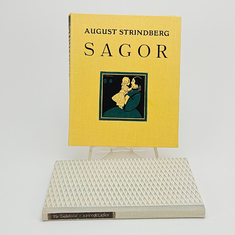 BÖCKER, 2 st. ''Aftonland'', ''Sagor'', Pär Lagerqvist och August Strindberg. Bland annat första upplaga. på auktion hos Auktionshuset Thörner & Ek