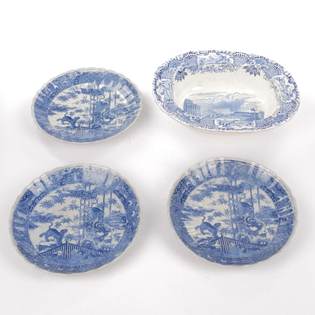 FAT OCH KAROTT, 3+1 st, porslin, Kina och Sverige, 18/1900-tal. på auktion hos Auktionsfirma Kenneth Svensson i Kalmar